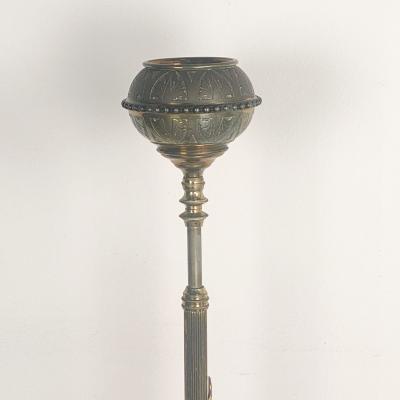 Brass Torch re with Bird Claw and Serpent Victorian 19th Century