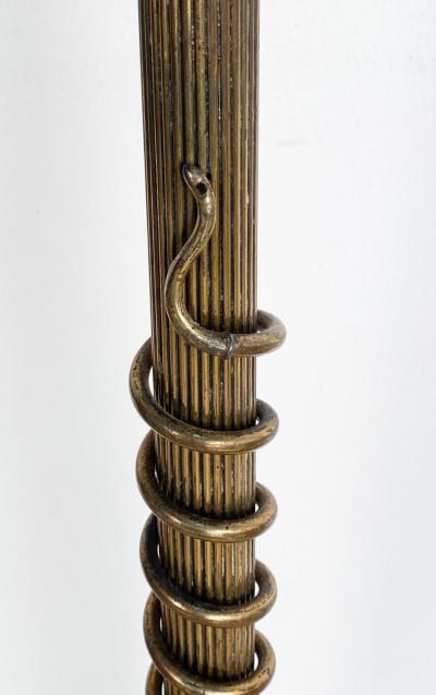 Brass Torch re with Bird Claw and Serpent Victorian 19th Century