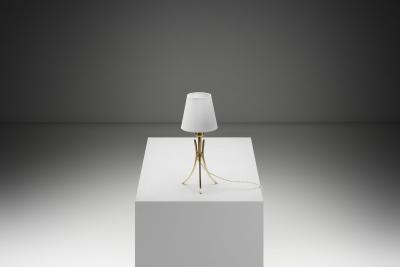 Brass Tripod Table Lamp Europe Mid 20th Century