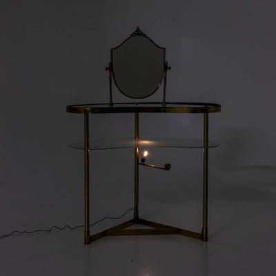 Brass Vanity Table marked Modello Depositato Italy circa 1950s