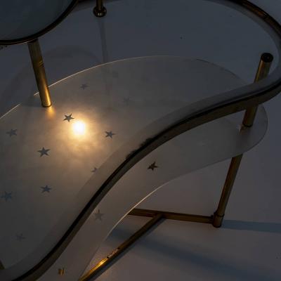 Brass Vanity Table marked Modello Depositato Italy circa 1950s