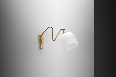 Brass Wall Lamp with Swivel Arm Denmark ca 1940s