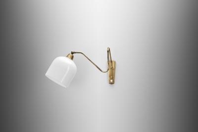 Brass Wall Lamp with Swivel Arm Denmark ca 1940s