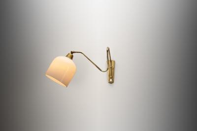 Brass Wall Lamp with Swivel Arm Denmark ca 1940s