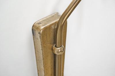 Brass Wall Lamp with Swivel Arm Denmark ca 1940s
