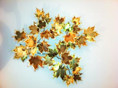 Brass Wall Leaf Sculpture