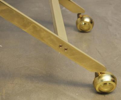 Brass X Base Serving Cart