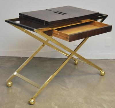 Brass X Base Serving Cart
