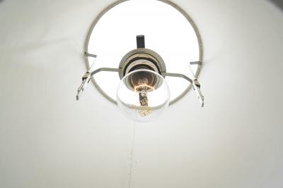 Brass and Black Lacquered Metal Floor Lamp Denmark 1950s