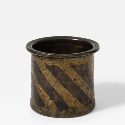 Brass and Bronze Ink Mixing Vessel