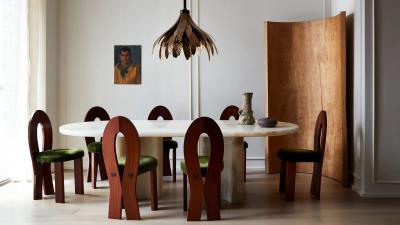 Brass and Copper Plated Brutalist Pendant Light