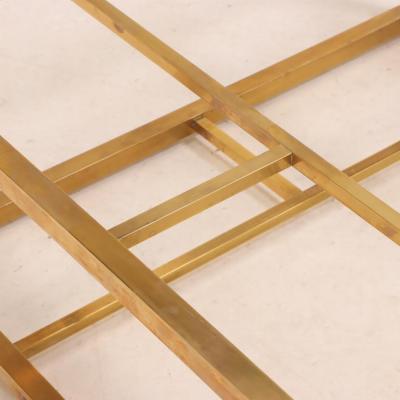 Brass and Glass Coffee Table Circa 1970 Convertible Console Function