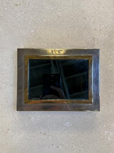 Brass and Glass Humidor Box with Wood Interior 1970s