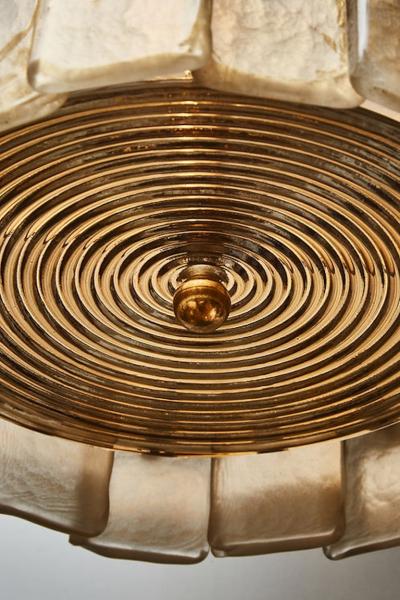Brass and Golden Murano Glass Lantern