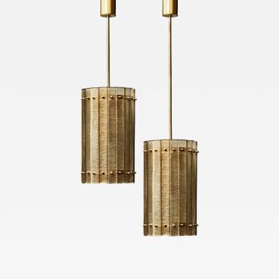 Brass and Golden Murano Glass Lantern