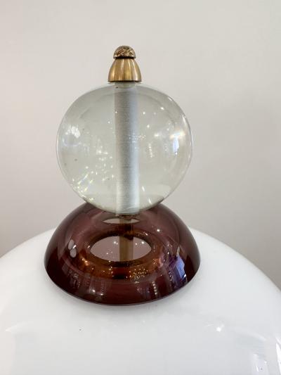 Brass and Murano Glass Lamp Italy 1990s
