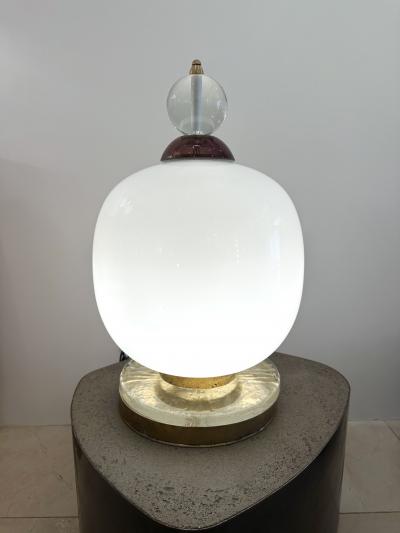 Brass and Murano Glass Lamp Italy 1990s
