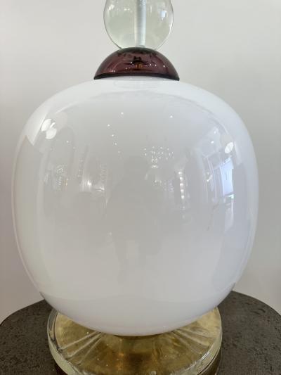 Brass and Murano Glass Lamp Italy 1990s