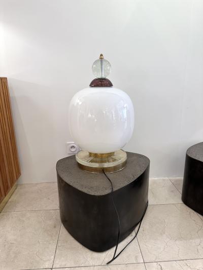 Brass and Murano Glass Lamp Italy 1990s
