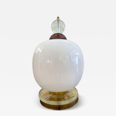 Brass and Murano Glass Lamp Italy 1990s