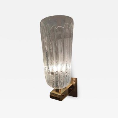 Brass and Murano Glass Sconce