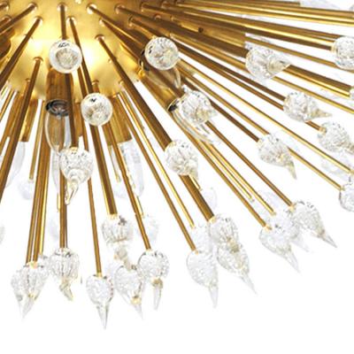 Brass and Murano Suspension Lamp