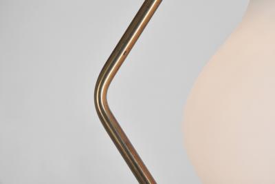 Brass and Opaque Glass Ceiling Lamp Europe ca 1950s
