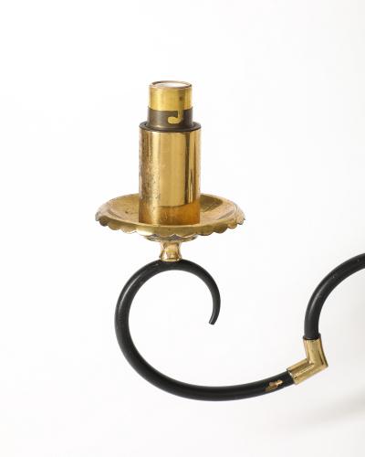 Brass and Steel Sconces France c 1940
