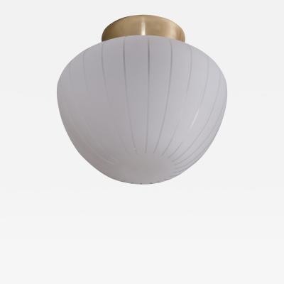 Brass and glass ceiling lamp