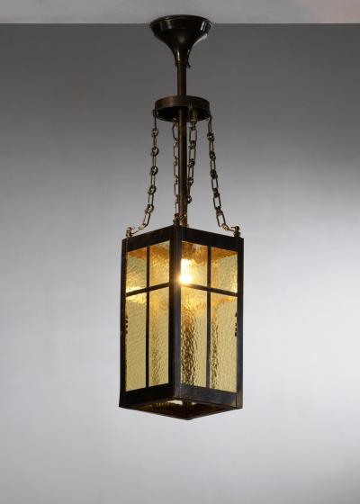 Brass and glass lantern
