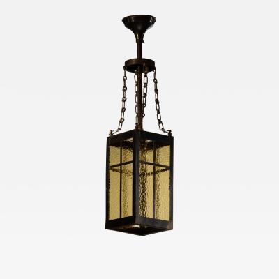 Brass and glass lantern