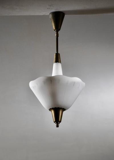 Brass and glass pendant