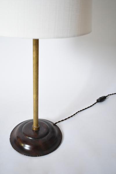 Brass and wood viennese secession lamp 1910s 