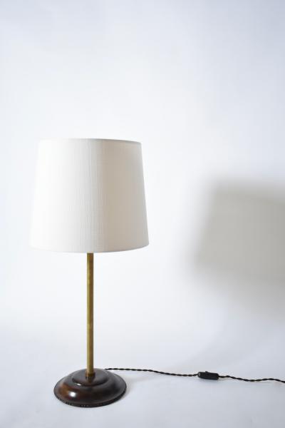 Brass and wood viennese secession lamp 1910s 