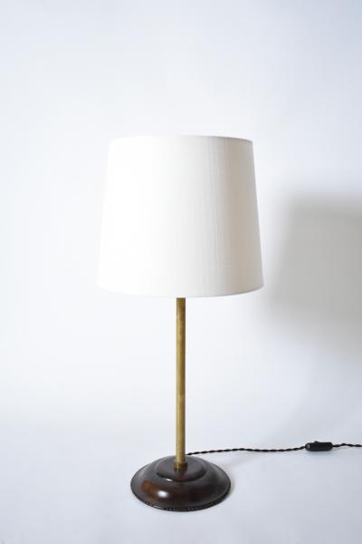 Brass and wood viennese secession lamp 1910s 