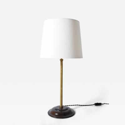 Brass and wood viennese secession lamp 1910s 