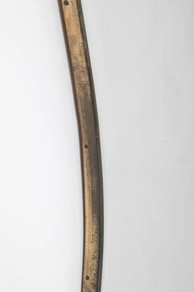 Brass frame mid century Italian mirror with beveled mirror plate c1950