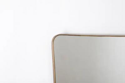 Brass frame mirror Italy c1950