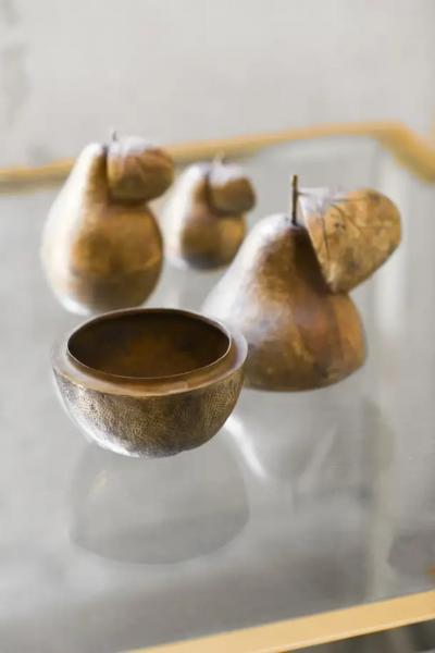 Brass large Pear Shaped Container Edizioni Molto