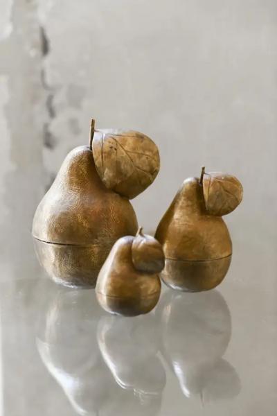 Brass large Pear Shaped Container Edizioni Molto