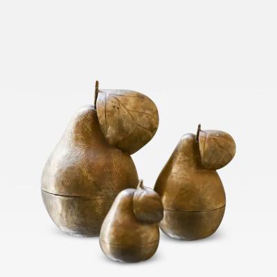 Brass large Pear Shaped Container Edizioni Molto