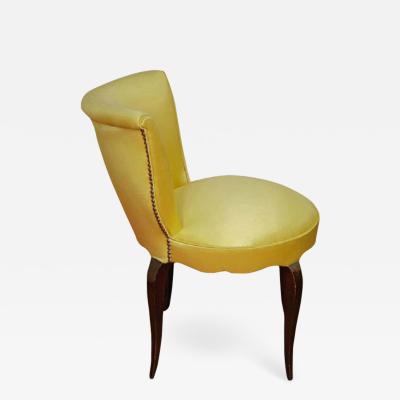 Brass studded upholstered seat
