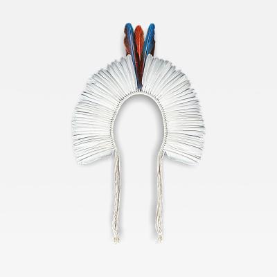 Brazilian Kayap Tribe Indigenous Feather Headdress Cocar from the Amazon