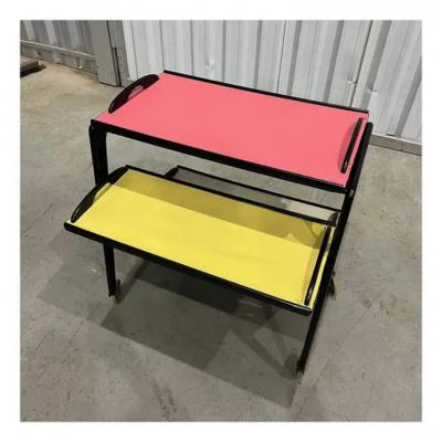 Brazilian Mid Century Bar Cart in Hardwood and Formica by Moveis Bergamo 1950 s