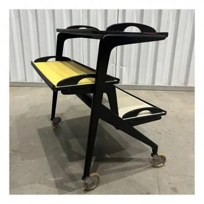 Brazilian Mid Century Bar Cart in Hardwood and Formica by Moveis Bergamo 1950 s