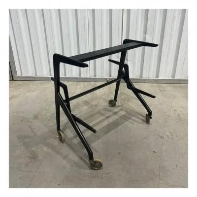 Brazilian Mid Century Bar Cart in Hardwood and Formica by Moveis Bergamo 1950 s