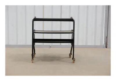 Brazilian Mid Century Bar Cart in Hardwood and Formica by Moveis Bergamo 1950 s