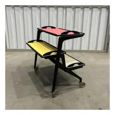 Brazilian Mid Century Bar Cart in Hardwood and Formica by Moveis Bergamo 1950 s