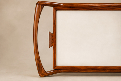 Brazilian Mid Century Modern Bar Cart in Cavi na Wood Brazil 1960s