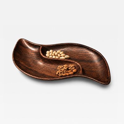 Brazilian Mid Century Modern Sculptural Platter in Solid Jacarand Rosewood